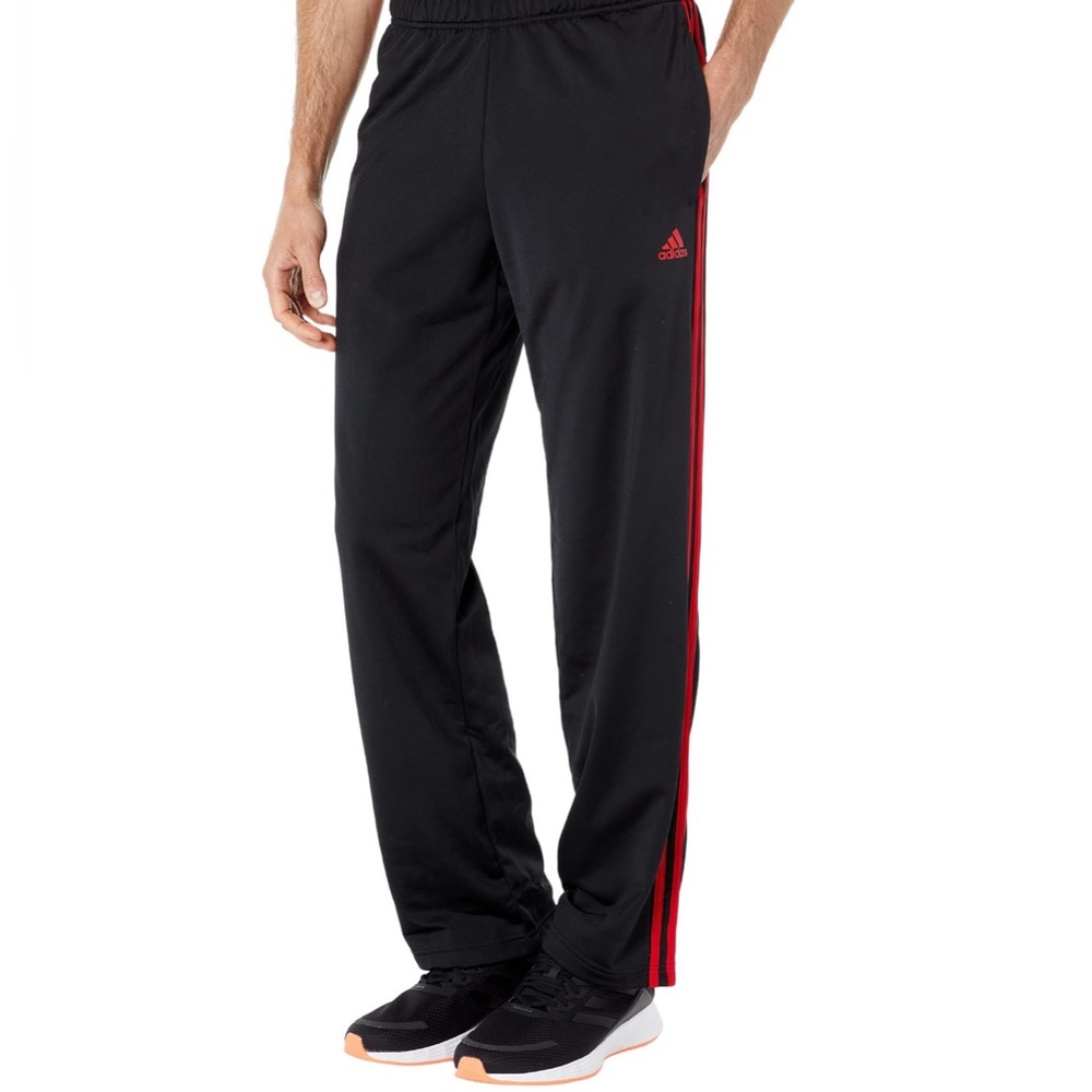 Adidas Kids Tricot Jogger Pants, Size: L / 14/16, Color: Black / Dark Red